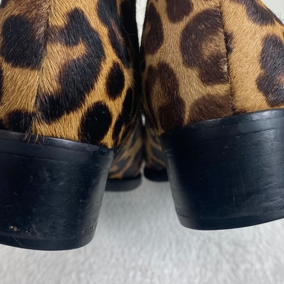 Marc Fisher Yale Ankle Boots Booties Chelsea Sz 6.5 Animal Print Calf Hair - Picture 7 of 10